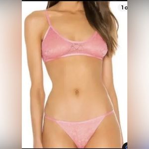 NWT Free People Bralette Set Kelly Pink Size Med